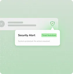 Automated security alert notification panel