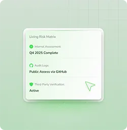 Living risk matrix and audit status panel