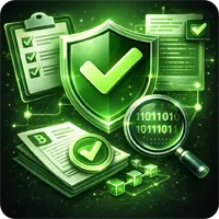 Smart contract audit and verification icon